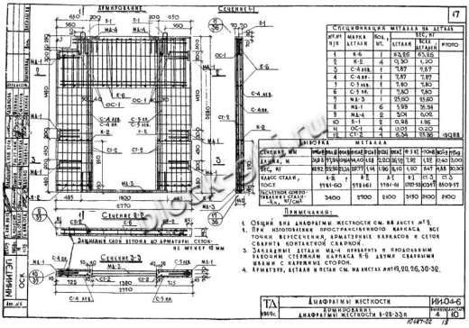 Диафрагма жесткости В-28-33п