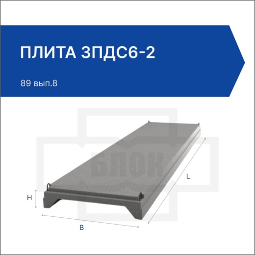 Плита 3ПДС6-2
