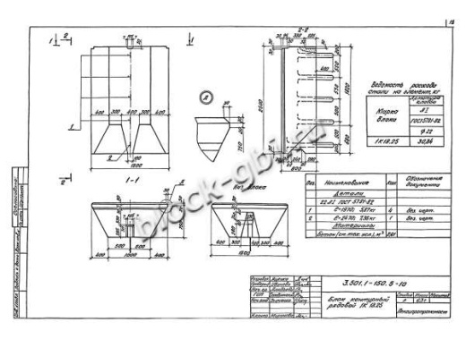 Блок контурный рядовой 1К18.25