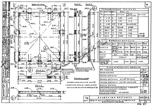 Диафрагма жесткости ВЦ-28-32