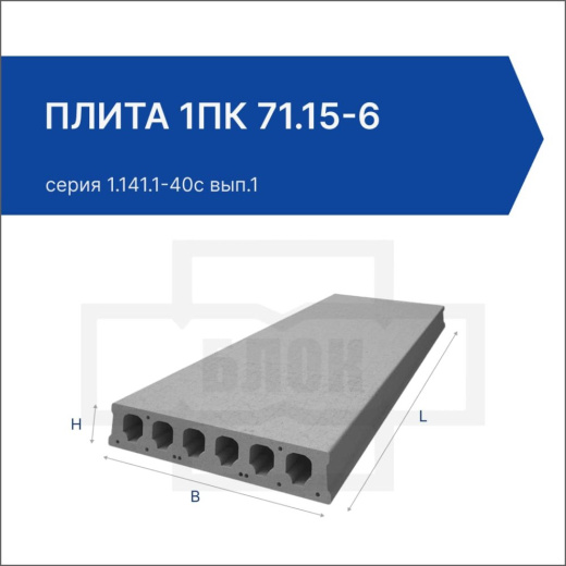 Плита 1ПК 71.15-6