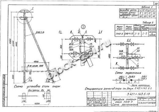 Переходная анкерная опора ПА10-3