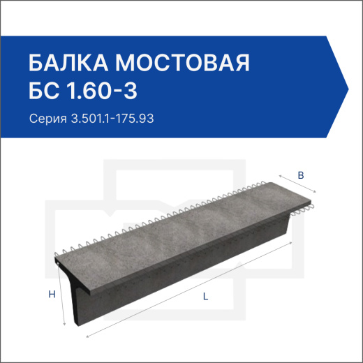 Балка мостовая БС 1.60-3