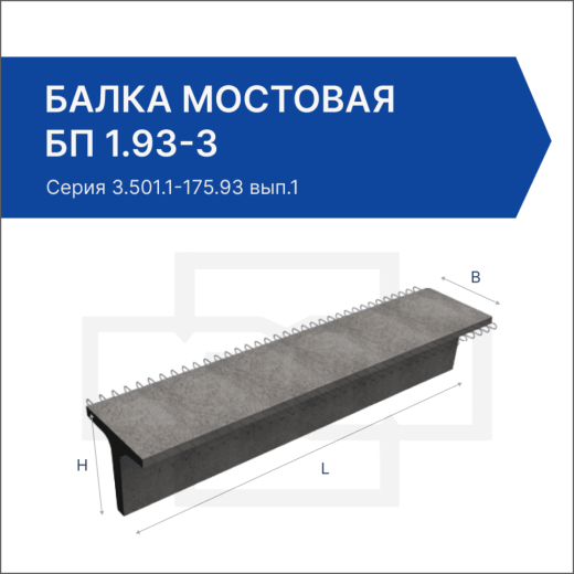Балка мостовая БП 1.93-3 Балка мостовая БП 1.93-3