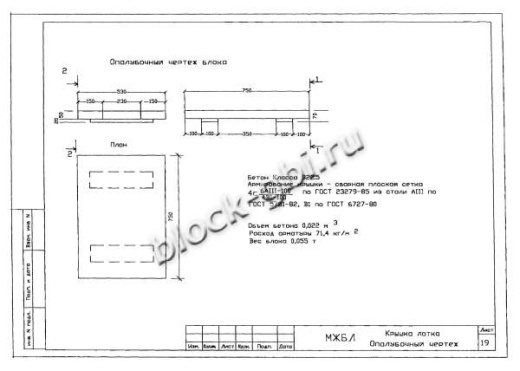 Лоток междупутный БЛ-04