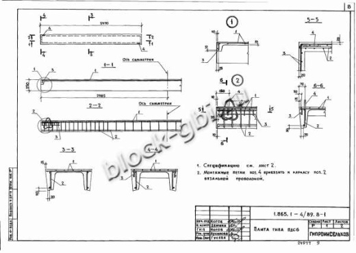 Плита 1ПДС6-3